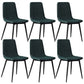 Modern Style Side Chair Faux Leather Dining Chair with Metal Leg Green-Black 6 Piece Set Clearhalo 'Dining Chairs' 'Dining Tables & Seating' 'dining_chair' 'furn' 'furn_dining_chair' 'Furniture' 'Kitchen & Dining Furniture' 6067322