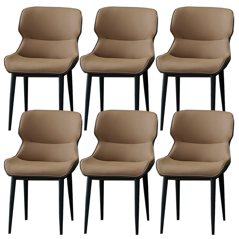 Chaise de finale finale mate avec jambes noires chaise latéral contemporaine pour salle à manger