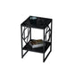 Modern Slate Corner Table Square Side End Table for Living Room