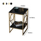 Modern Slate Corner Table Square Side End Table for Living Room