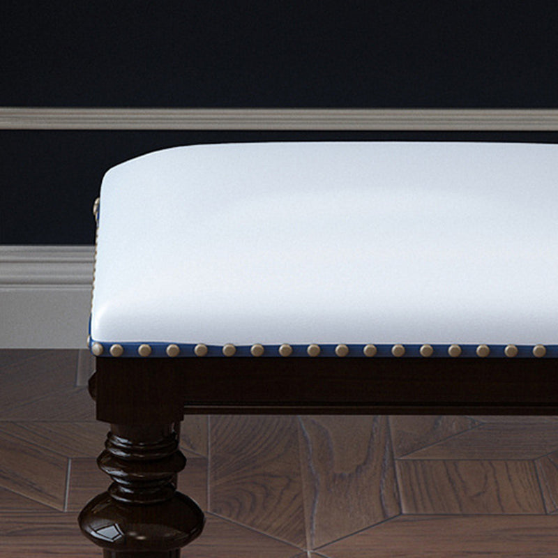 Ensemble de tabourets de coiffeuse de maquillage en miroir en bois noir / blanc