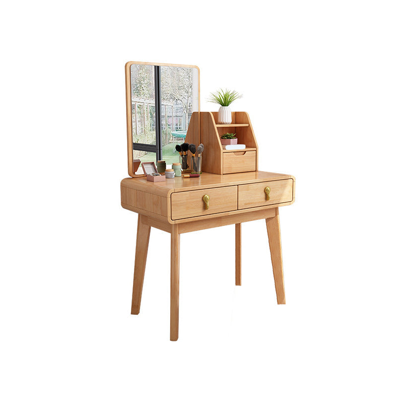 Vanité de maquillage en bois massif scandinave 3 tiroir vanité