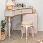 1/4 Drawers Solid Wood Vanity Desk Victorian Makeup Vanity Desk