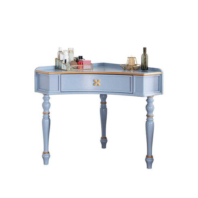 1/4 Drawers Solid Wood Vanity Desk Victorian Makeup Vanity Desk