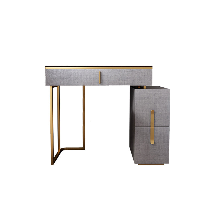 3-Drawer-Gla-Waschtisch mit Stuhlglam 26,4 "W-Schminktisch