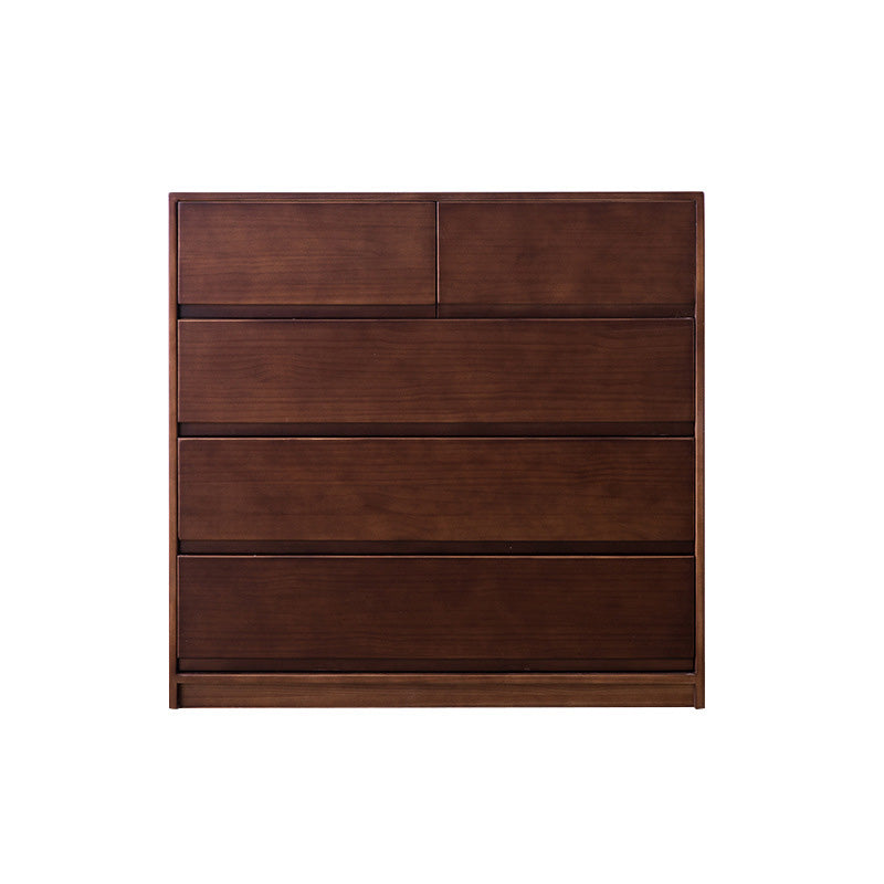 15.74" Wide Modern Accent Chest with 5/6Drawers Wood Rectangle Chest Dark Walnut 5 Clearhalo 'Cabinets & Chests' 'cabinets_chests' 'furn' 'furn_cabinets_chests' 'Furniture' 'Living Room Furniture' 6067783