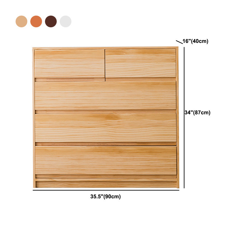 15.74" Wide Modern Accent Chest with 5/6Drawers Wood Rectangle Chest Clearhalo 'Cabinets & Chests' 'cabinets_chests' 'furn' 'furn_cabinets_chests' 'Furniture' 'Living Room Furniture' 6067786
