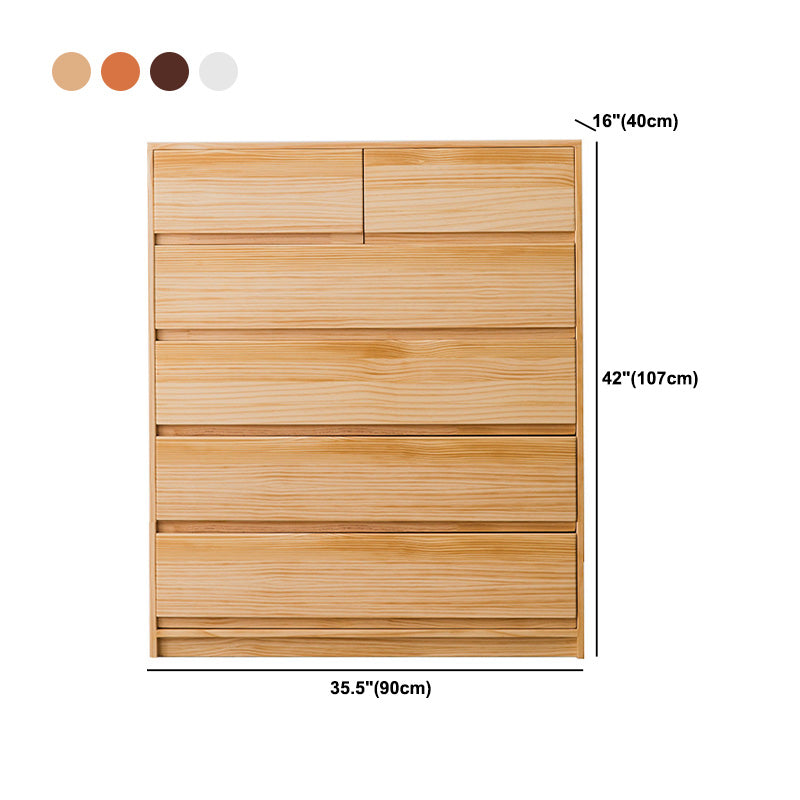15.74" Wide Modern Accent Chest with 5/6Drawers Wood Rectangle Chest Clearhalo 'Cabinets & Chests' 'cabinets_chests' 'furn' 'furn_cabinets_chests' 'Furniture' 'Living Room Furniture' 6067787