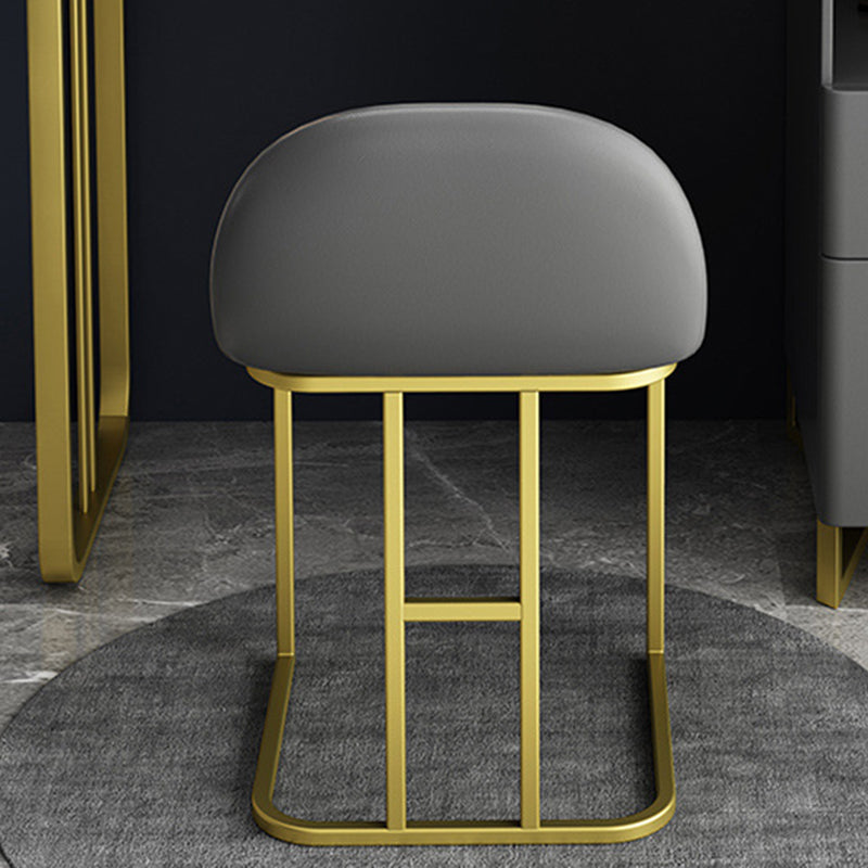 33.5" W Slate Vanity Table Modern 4 Drawers Makeup Vanity Table with Stool Clearhalo 'Bedroom Furniture' 'furn' 'furn_makeup_vanities' 'Furniture' 'Makeup Vanities' 'makeup_vanities' 6067835