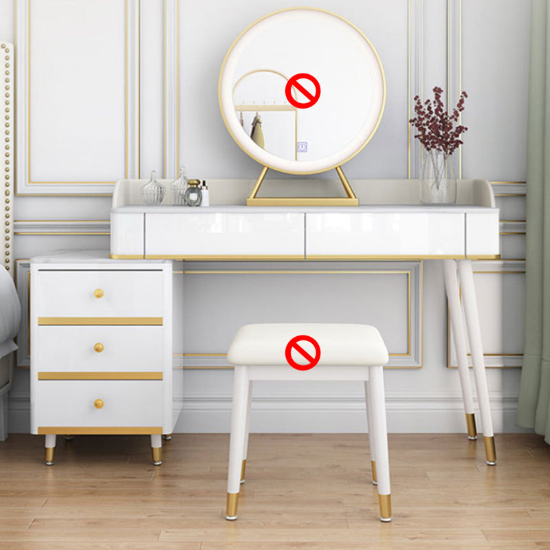 Consejo de tocador de tocador de maquillaje blanco contemporáneo tocador tocador