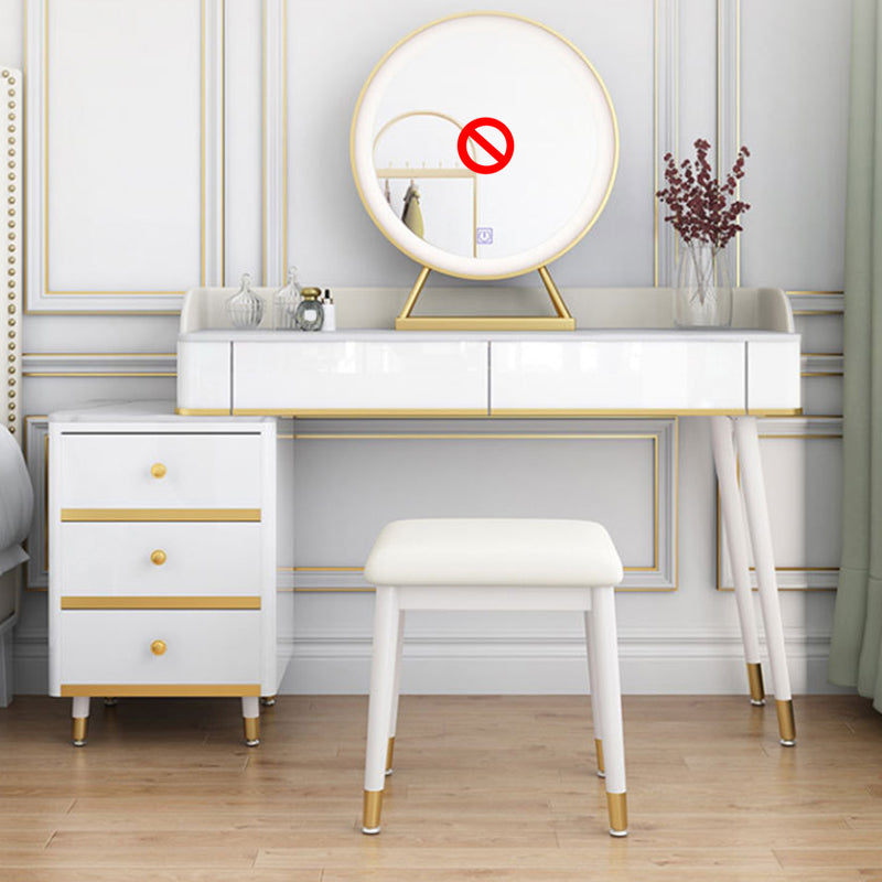Consejo de tocador de tocador de maquillaje blanco contemporáneo tocador tocador
