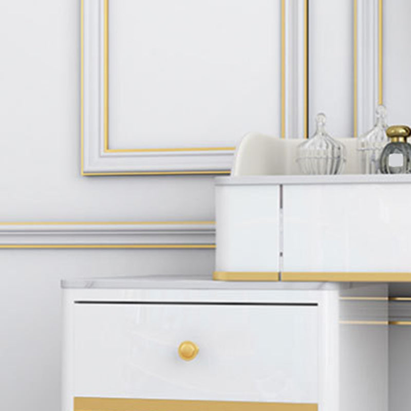 Consejo de tocador de tocador de maquillaje blanco contemporáneo tocador tocador