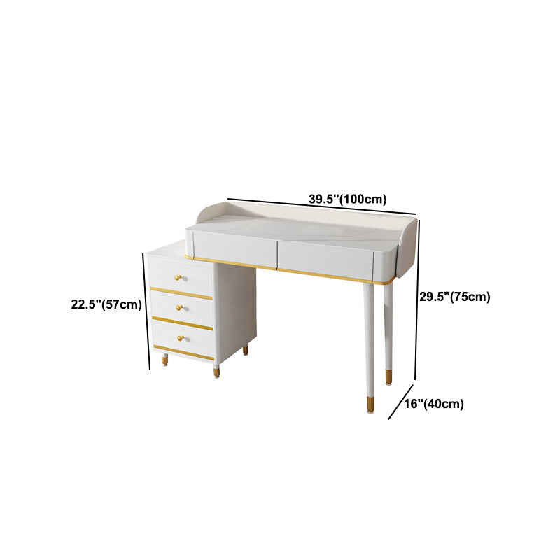 Consejo de tocador de tocador de maquillaje blanco contemporáneo tocador tocador