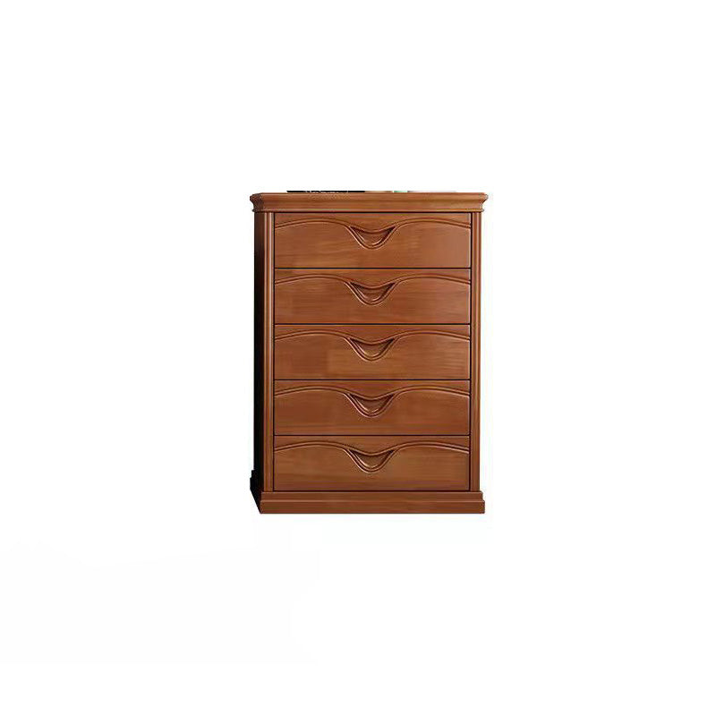 Brun 16.14 "Large Accent moderne coffre en bois avec des tiroirs