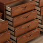 Brun 16.14 "Large Accent moderne coffre en bois avec des tiroirs