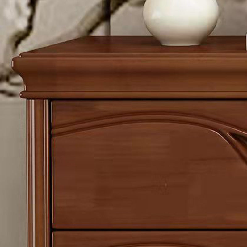 Brun 16.14 "Large Accent moderne coffre en bois avec des tiroirs