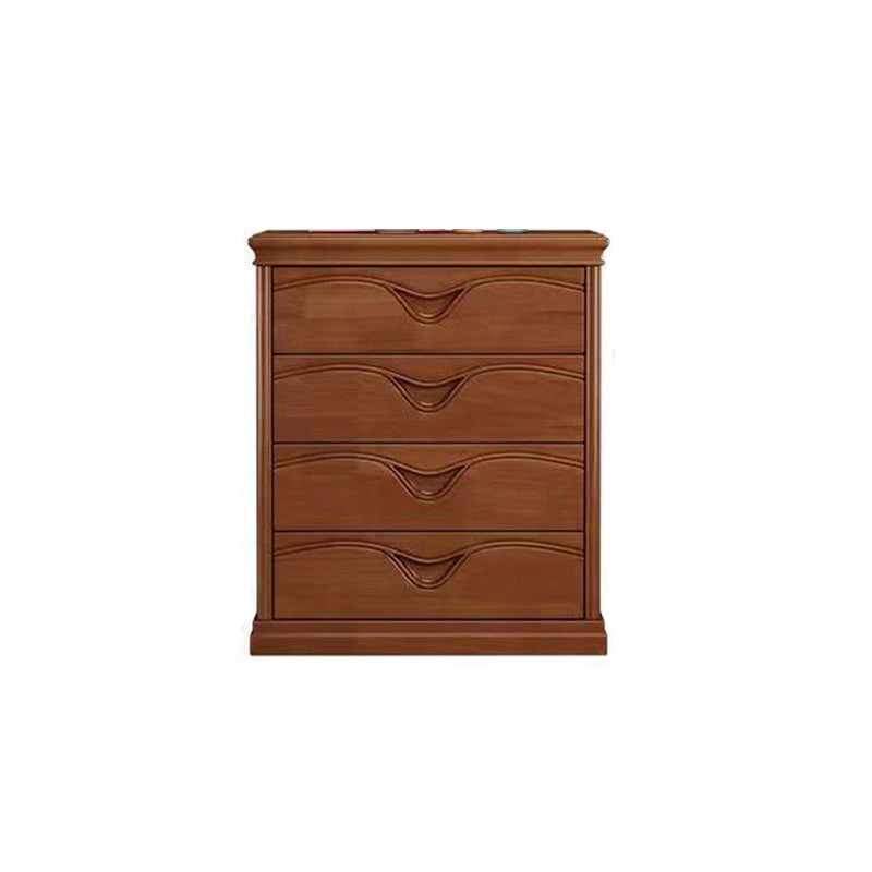 Brun 16.14 "Large Accent moderne coffre en bois avec des tiroirs