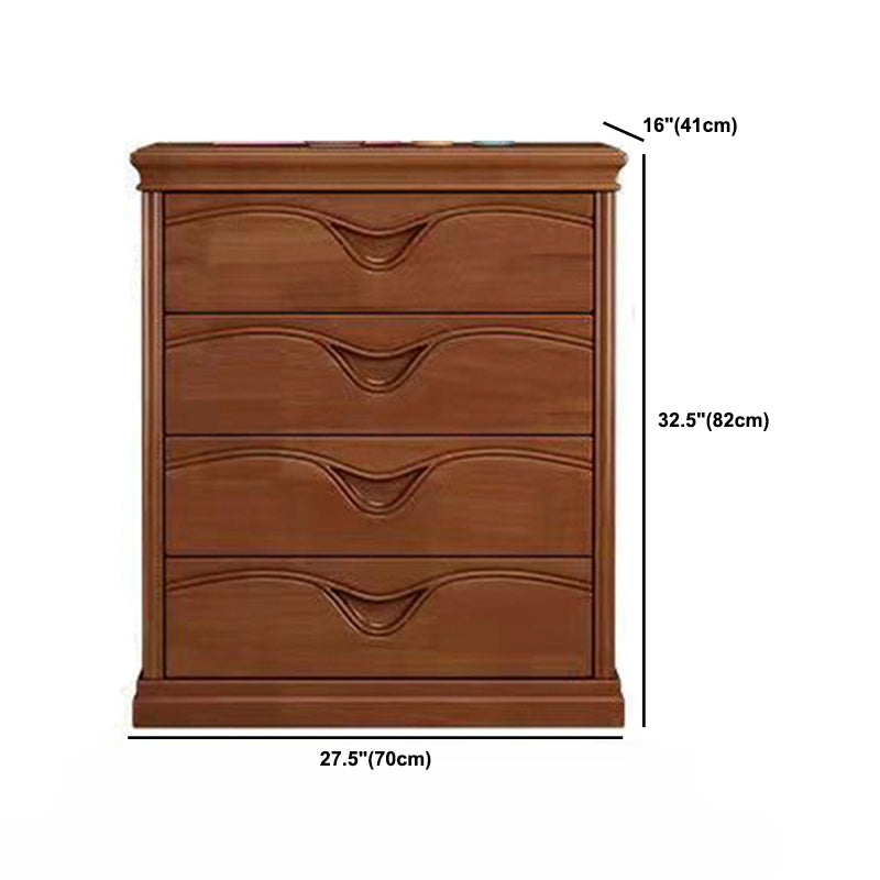 Brun 16.14 "Large Accent moderne coffre en bois avec des tiroirs