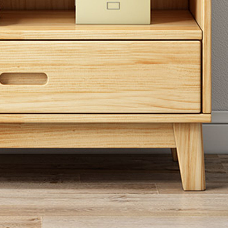 Mobile contemporaneo cabinet laterale naturale con vetro