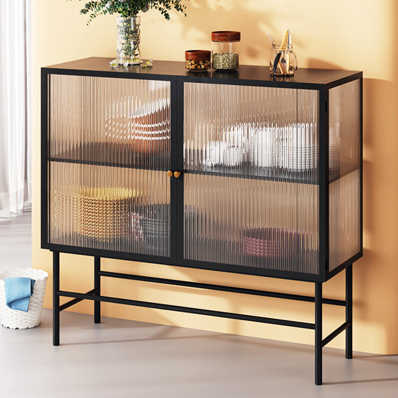 Armoire à accent moderne et contemporain armoire latérale en verre avec boutons