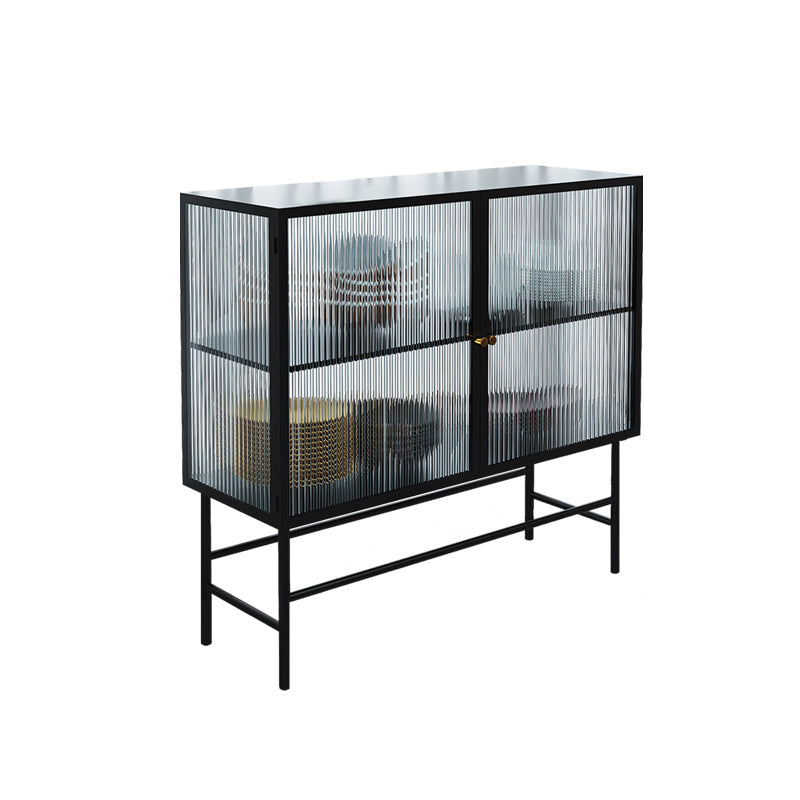 Armoire à accent moderne et contemporain armoire latérale en verre avec boutons