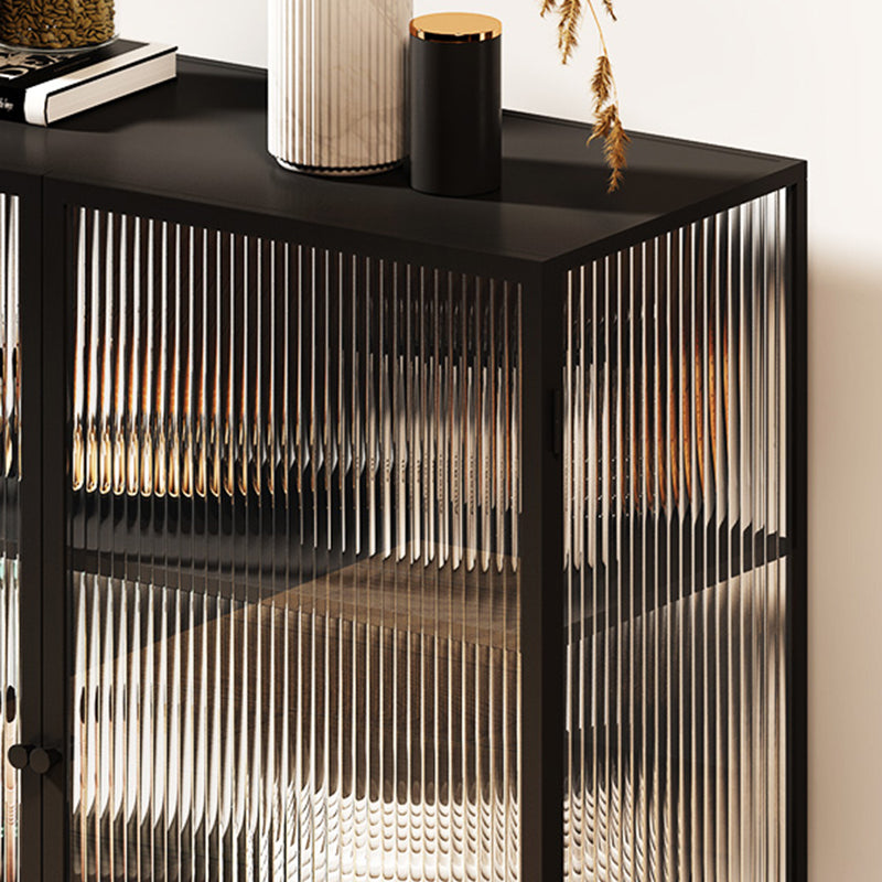 Armoire à accent moderne et contemporain armoire latérale en verre avec boutons