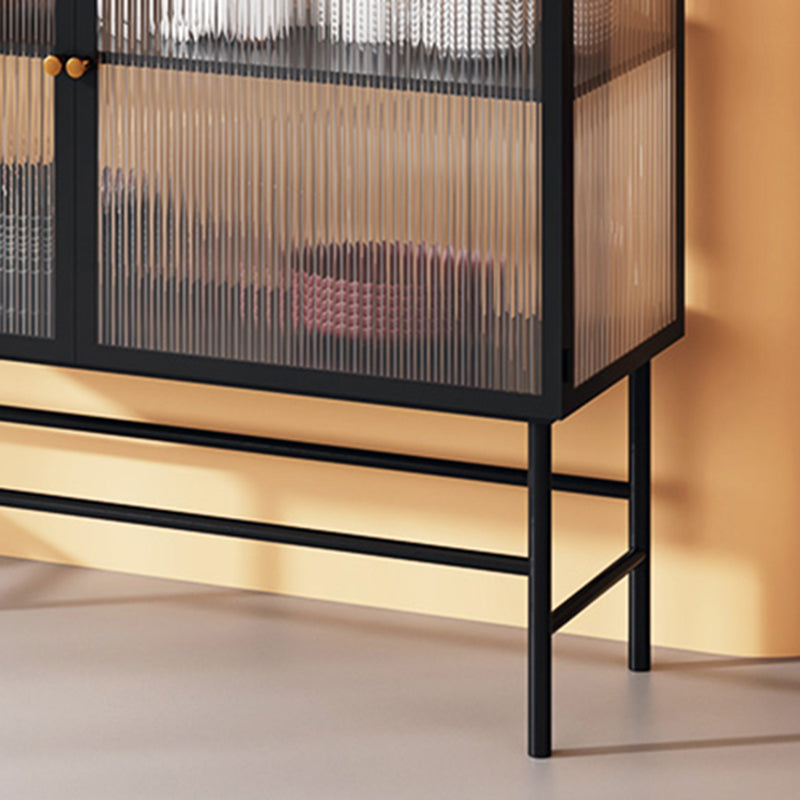 Armoire à accent moderne et contemporain armoire latérale en verre avec boutons