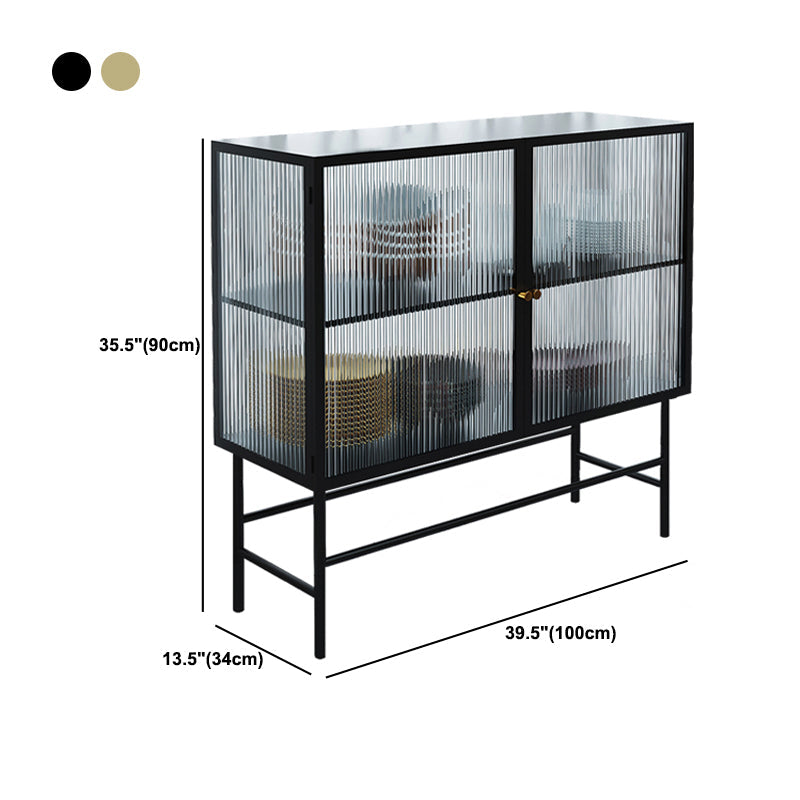 Armoire à accent moderne et contemporain armoire latérale en verre avec boutons