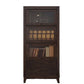 Mid-Century Modern Side Cabinet Square Accent Cabinet with Brown Clearhalo 'Cabinets & Chests' 'cabinets_chests' 'furn' 'furn_cabinets_chests' 'Furniture' 'Living Room Furniture' 6067991