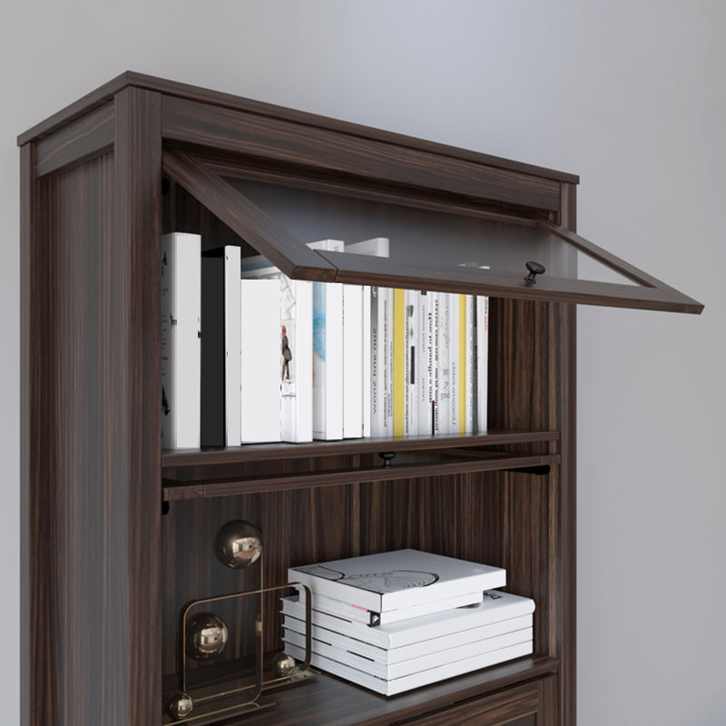 Mid-Century Modern Side Cabinet Square Accent Cabinet with Brown Clearhalo 'Cabinets & Chests' 'cabinets_chests' 'furn' 'furn_cabinets_chests' 'Furniture' 'Living Room Furniture' 6067992