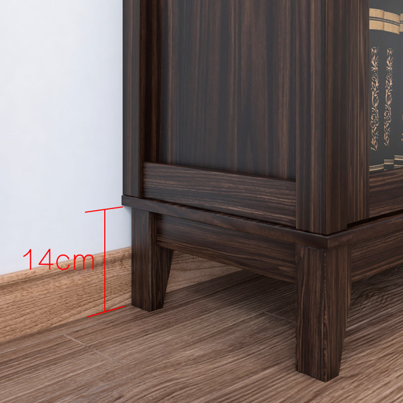 Mid-Century Modern Side Cabinet Square Accent Cabinet with Brown Clearhalo 'Cabinets & Chests' 'cabinets_chests' 'furn' 'furn_cabinets_chests' 'Furniture' 'Living Room Furniture' 6067994