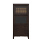 Mid-Century Modern Side Cabinet Square Accent Cabinet with Brown Clearhalo 'Cabinets & Chests' 'cabinets_chests' 'furn' 'furn_cabinets_chests' 'Furniture' 'Living Room Furniture' 6067996