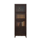 Mid-Century Modern Side Cabinet Square Accent Cabinet with Brown Clearhalo 'Cabinets & Chests' 'cabinets_chests' 'furn' 'furn_cabinets_chests' 'Furniture' 'Living Room Furniture' 6067997
