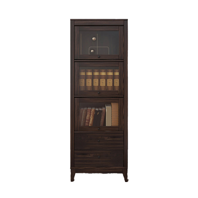 Mid-Century Modern Side Cabinet Square Accent Cabinet with Brown Clearhalo 'Cabinets & Chests' 'cabinets_chests' 'furn' 'furn_cabinets_chests' 'Furniture' 'Living Room Furniture' 6067997