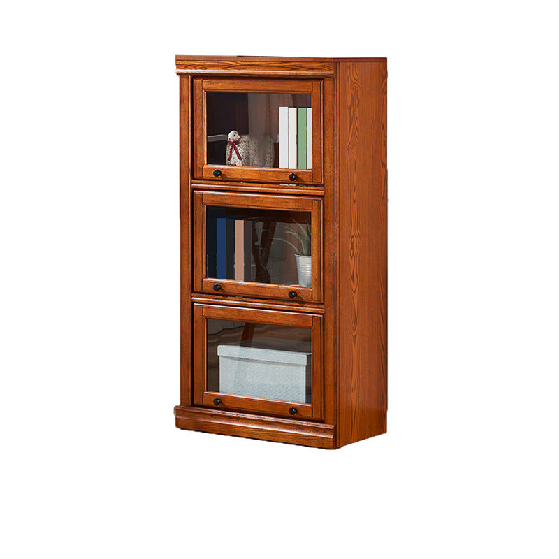 Mid-Century Modern Side Cabinet Square Accent Cabinet with Glass Paned Clearhalo 'Cabinets & Chests' 'cabinets_chests' 'furn' 'furn_cabinets_chests' 'Furniture' 'Living Room Furniture' 6068010