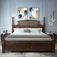 Rustic Style Bed Frame Solid Wood Standard Bed with Headboard Panel King Clearhalo 'Bedroom Furniture' 'Beds' 'furn' 'furn_beds' 'Furniture' 6068034