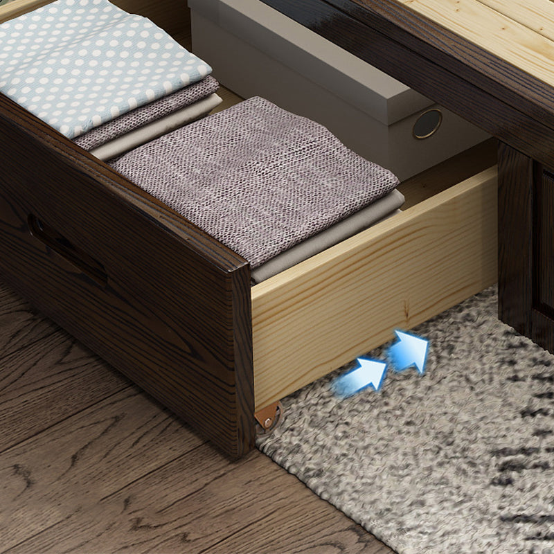 Rustic Style Bed Frame Solid Wood Standard Bed with Headboard Clearhalo 'Bedroom Furniture' 'Beds' 'furn' 'furn_beds' 'Furniture' 6068041