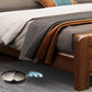 Panneau de lit broné rectangulaire avec lit de lit standard en noyer