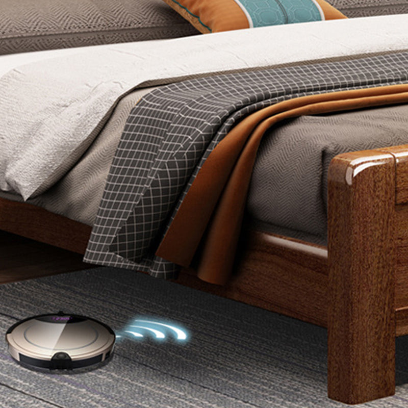 Panneau de lit broné rectangulaire avec lit de lit standard en noyer