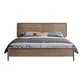 84.65 inch Wide Mid-century Bed Frame Solid Wood Bed with Headboard
