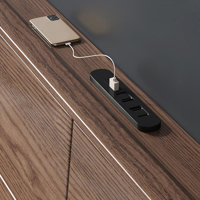 84.65 inch Wide Mid-century Bed Frame Solid Wood Bed with Headboard