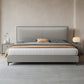 Grey Wooden Standard Bed with Rectangular Leather Panel Headboard Panel California King Clearhalo 'Bedroom Furniture' 'Beds' 'furn' 'furn_beds' 'Furniture' 6068126