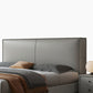 Grey Wooden Standard Bed with Rectangular Leather Panel Headboard Clearhalo 'Bedroom Furniture' 'Beds' 'furn' 'furn_beds' 'Furniture' 6068131