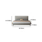 Grey Wooden Standard Bed with Rectangular Leather Panel Headboard Clearhalo 'Bedroom Furniture' 'Beds' 'furn' 'furn_beds' 'Furniture' 6068136