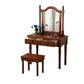 2-Drawers Mirror Table Dressing Table Victorian Solid Wood Make-up Vanity Clearhalo 'Bedroom Furniture' 'furn' 'furn_makeup_vanities' 'Furniture' 'Makeup Vanities' 'makeup_vanities' 6068142