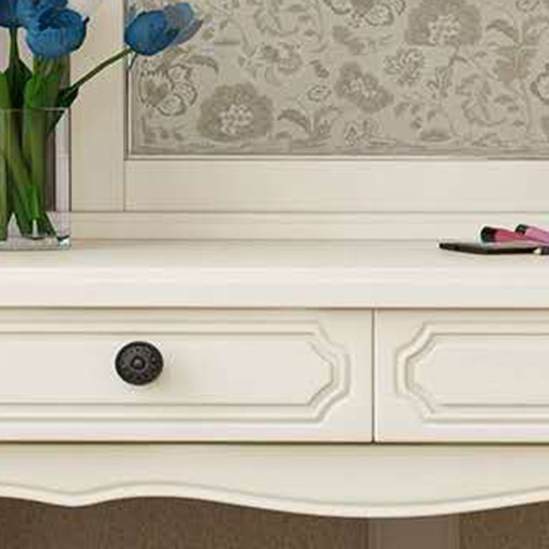 2-Drawers Mirror Table Dressing Table Victorian Solid Wood Make-up Vanity Clearhalo 'Bedroom Furniture' 'furn' 'furn_makeup_vanities' 'Furniture' 'Makeup Vanities' 'makeup_vanities' 6068143