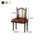 2-Drawers Mirror Table Dressing Table Victorian Solid Wood Make-up Vanity Clearhalo 'Bedroom Furniture' 'furn' 'furn_makeup_vanities' 'Furniture' 'Makeup Vanities' 'makeup_vanities' 6068149