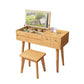 Flip Single Single Mirror Desk 3 Cajones Visor de madera de goma