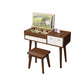 Flip Single Single Mirror Desk 3 Cajones Visor de madera de goma