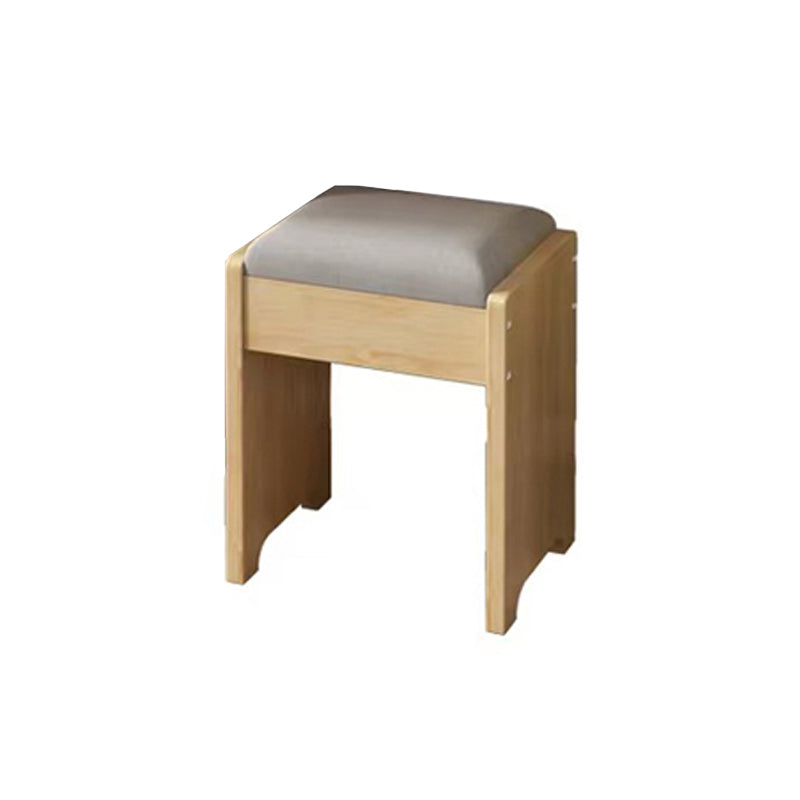 Mirror & 4 Drawers Makeup Vanity Nordic Solid Wood Dressing Table Clearhalo 'Bedroom Furniture' 'furn' 'furn_makeup_vanities' 'Furniture' 'Makeup Vanities' 'makeup_vanities' 6068181